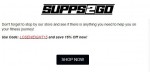 Supps 2 Go discount code